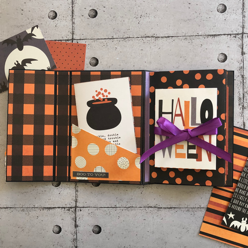 送料無料】ハロウィン♪ ミニアルバム☆仕掛けアルバム 写真 完成品