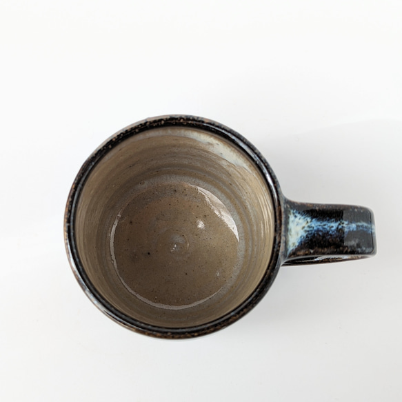 コーヒーカップ（ディープブルー）　　　　【手仕事　民芸　和　陶器　カップ　ナマコ】 3枚目の画像