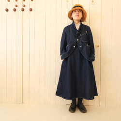 denim dress　indigo　sizeL 第3張的照片