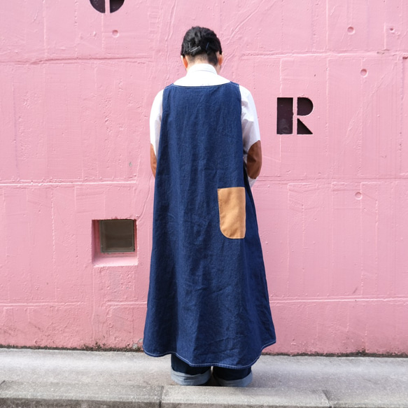 denim dress　indigo　sizeL 第4張的照片