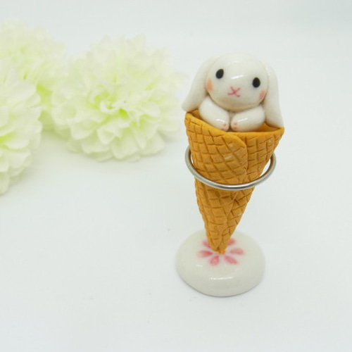 再販・たれみみうさぎアイス 立体・オブジェ やまざきじんこ