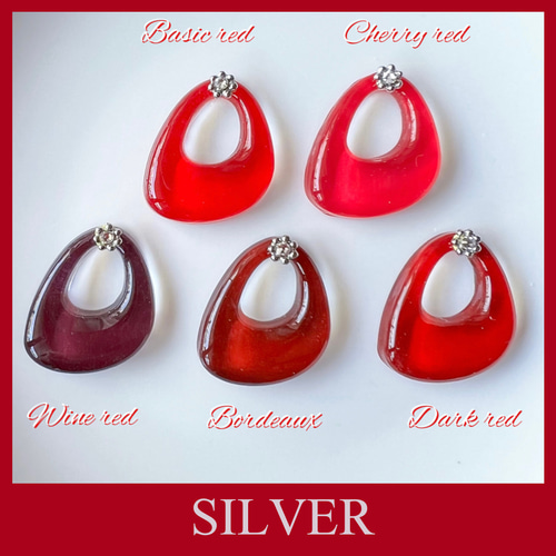 どんな赤が好き？color of RED /金属アレルギー対応ピアス（FDAピアス