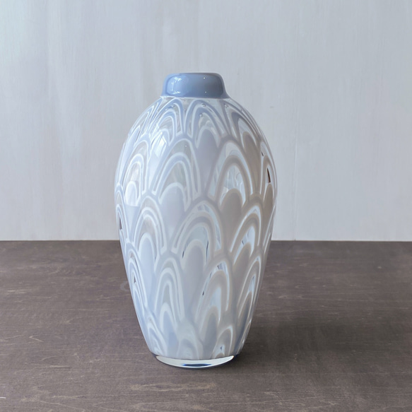 pattern vase  青海波・薄紫 3枚目の画像