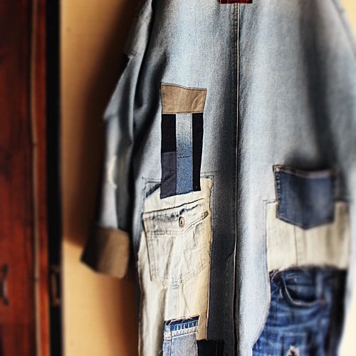 ☆3/20～22日の期間限定セール☆ SAYOCAFE個性的リメイクデニムコート