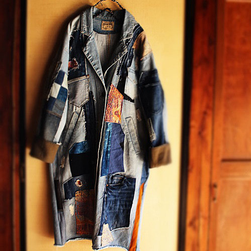 ☆3/20～22日の期間限定セール☆ SAYOCAFE個性的リメイクデニムコート