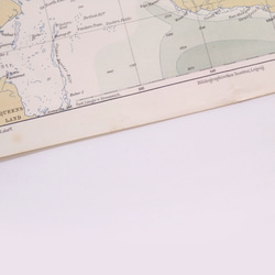 カイザー・ヴィルヘルムス・ラントとビスマルク諸島の海の深さ アンティークマップ 古地図 1957-108 7枚目の画像