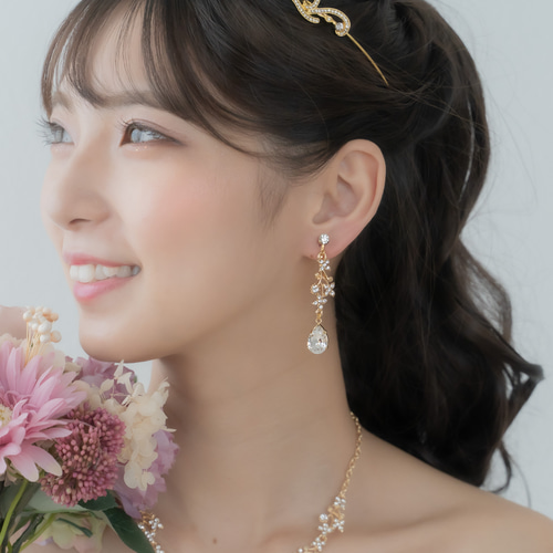 ◇ネックレス&ピアスorイヤリング◇ps6】ウェディング ◇ネックレス&ピアスorイヤリング◇ps6】ウェディング