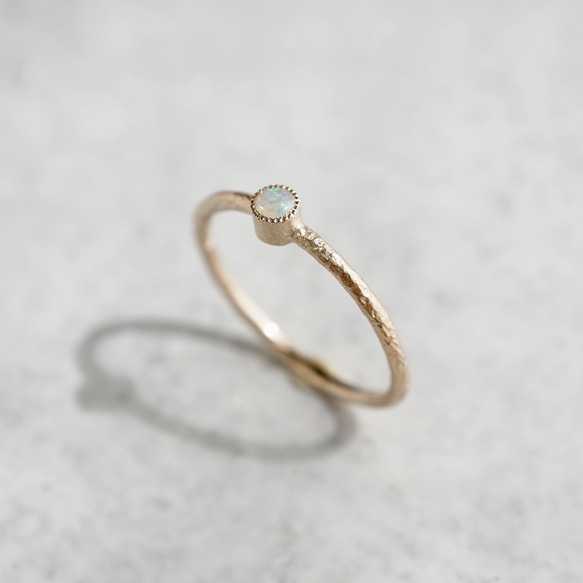 Opal birthstone ring [R050K18/K10OP] 4枚目の画像