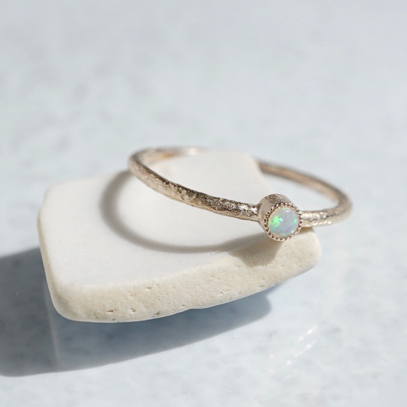 Opal birthstone ring [R050K18/K10OP] 1枚目の画像