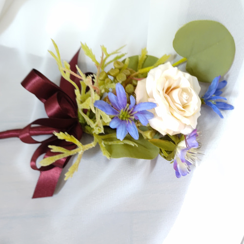ブーケ　ブートニア付き ウェディングブーケ（ブートニア付き）【1mbq017】 | 10000bouquet