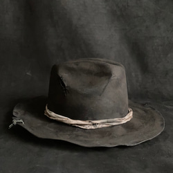 【triangles hat 】Charcoal swamp western hat 4枚目の画像