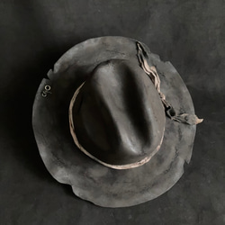 【triangles hat 】Charcoal swamp western hat 6枚目の画像