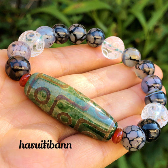 上肯龍紋九眼天珠‼️西蔵護摩供龍紋亀甲寿長寿九眼天珠 上肯龍紋天珠‼️西蔵護摩供龍紋亀甲寿長寿九眼天珠、財神願掛け天珠