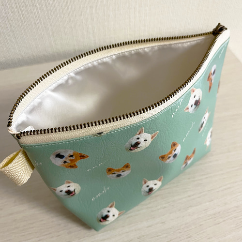 【うちの子】がタグに✨ワンポイント　ポーチ　我が子　ハンドメイド　ナチュラル うちの子 ポーチ おもちゃ・ペット小物 GOOD MEMORY 通販 14725578