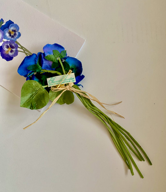布花 Cute pansy corsage series E 6枚目の画像