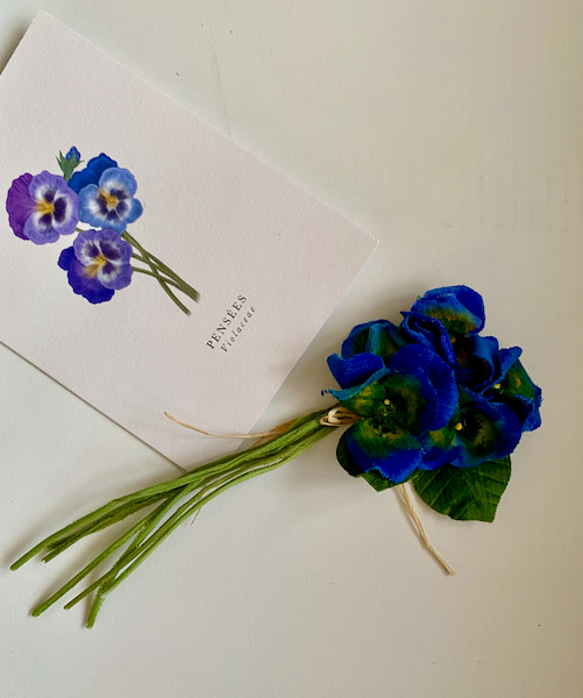 布花 Cute pansy corsage series E 4枚目の画像