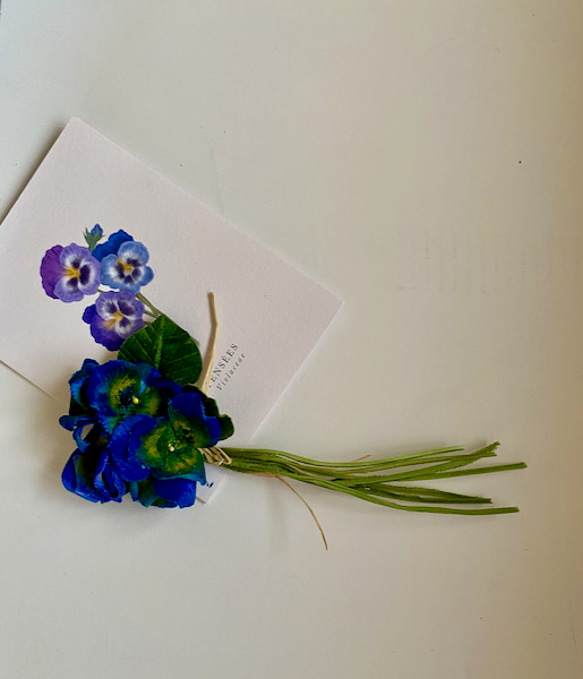 布花 Cute pansy corsage series E 3枚目の画像
