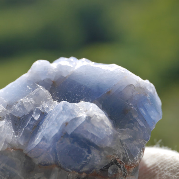 天然石ブルーカルサイト約60g約51mm(メキシコ産)原石ラフロック鉱物テラリウム[bcal-220930-03] 2枚目の画像