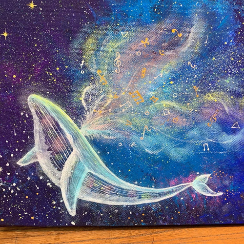 音を奏でるクジラ 絵画 Ten.UchuArt 通販 14725809｜Creema