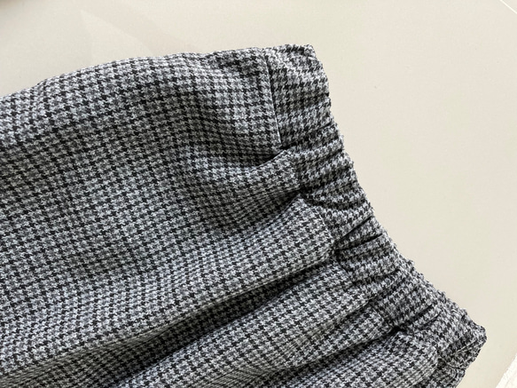 [送料無料.本日500円OFF]コットンウール ワイドパンツ／ゴムウエスト／体型カバー／大人カジュアル／通勤・普段着 13枚目の画像