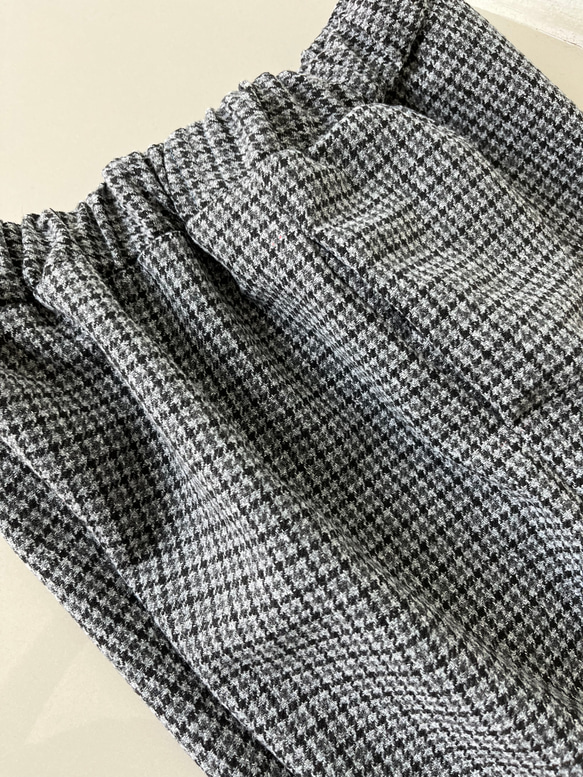 [送料無料.本日500円OFF]コットンウール ワイドパンツ／ゴムウエスト／体型カバー／大人カジュアル／通勤・普段着 14枚目の画像