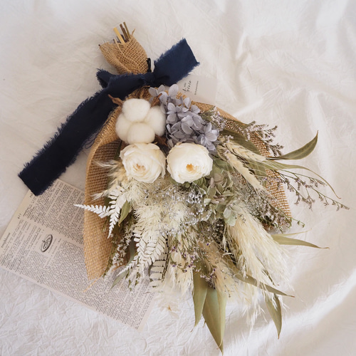 冬色 プリザーブドフラワースワッグ flower swag スワッグ atelier