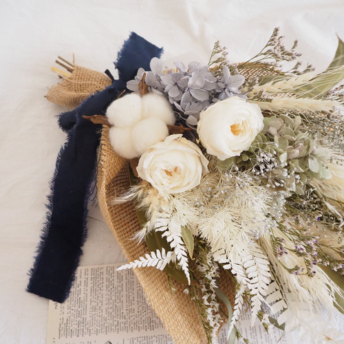 冬色 プリザーブドフラワースワッグ flower swag スワッグ atelier