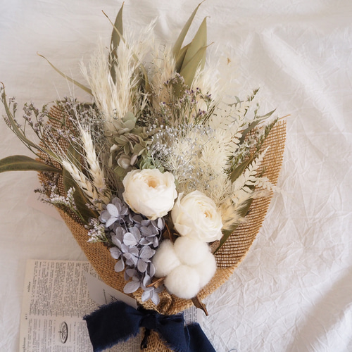 冬色 プリザーブドフラワースワッグ flower swag スワッグ atelier