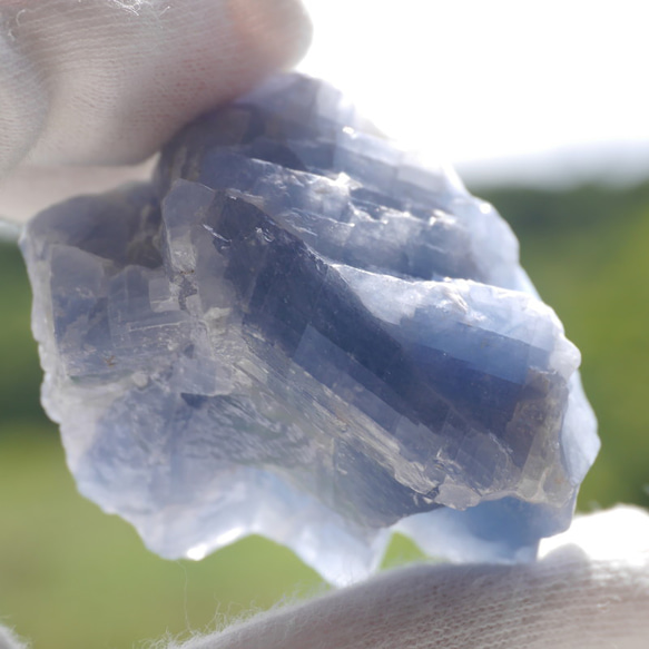 天然石ブルーカルサイト約50g約48mm(メキシコ産)原石ラフロック鉱物テラリウム[bcal-220930-04] 14枚目の画像