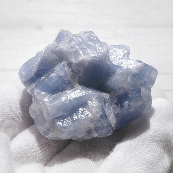 天然石ブルーカルサイト約50g約48mm(メキシコ産)原石ラフロック鉱物テラリウム[bcal-220930-04] 13枚目の画像