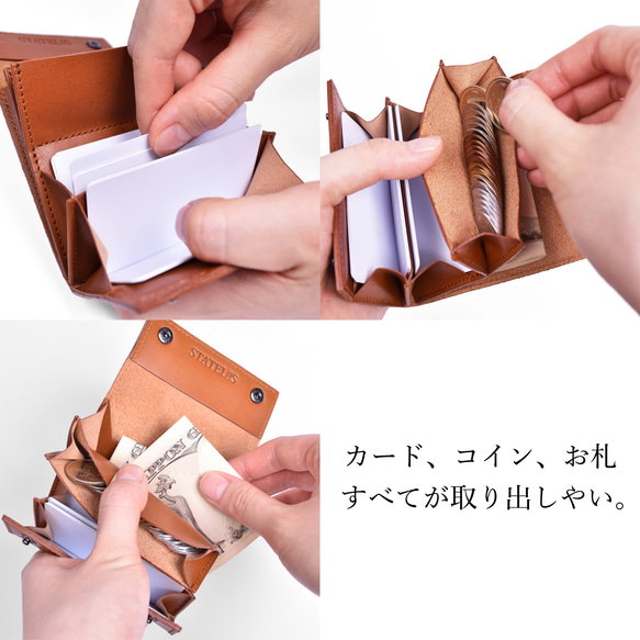 【男性ギフトに！】使いやすいコンパクト財布【薄い 小さい 本革(栃木レザー) メンズ ユニセックス プレゼント】 栃木レザー 思い出が蓄積