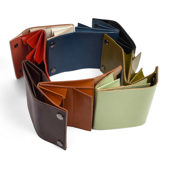 【男性ギフトに！】使いやすいコンパクト財布【薄い 小さい 本革(栃木レザー) メンズ ユニセックス プレゼント】 栃木レザー 思い出が蓄積