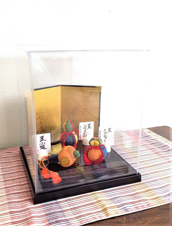 塩沢織木目込み人形（縁起飾り）豆小槌C（橙） 10枚目の画像