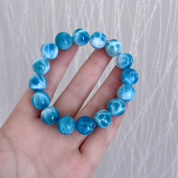 天然無処理　ラリマー ブレスレット 12mm-41.7g 414998411cd01a822f238e4b7ab245
