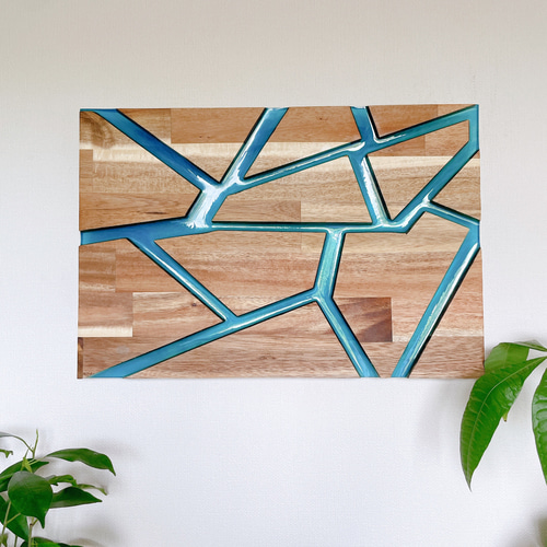 送料無料】ウッドレジンアート☆絵画 ハワイ インテリアパネル 西海岸