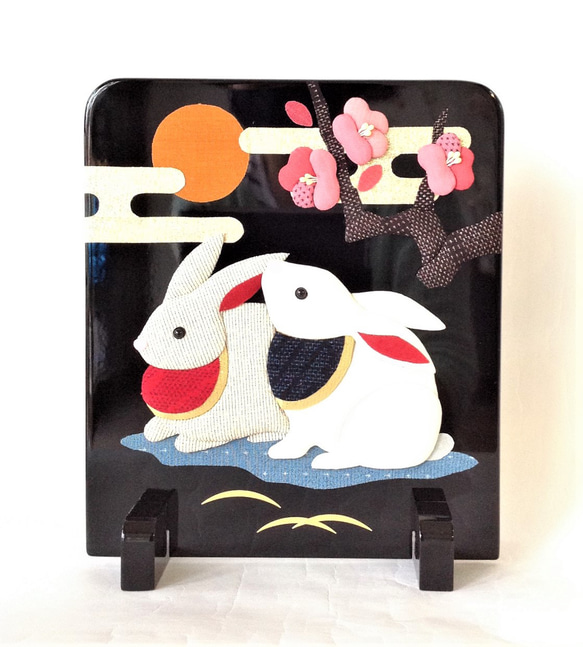 塩沢織押し絵衝立 令和5年（2023）干支人形 卯 その他インテリア