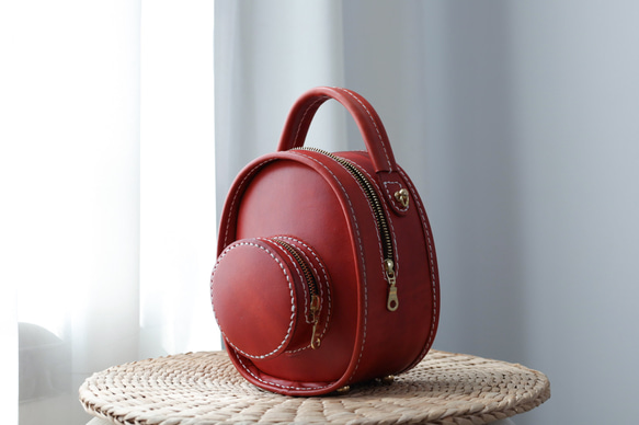 スポット作品 ミニミニD型バック ブルージーン ショルダーストラップ付き スポット作品 ミニミニD型バック ブルージーン ショルダー