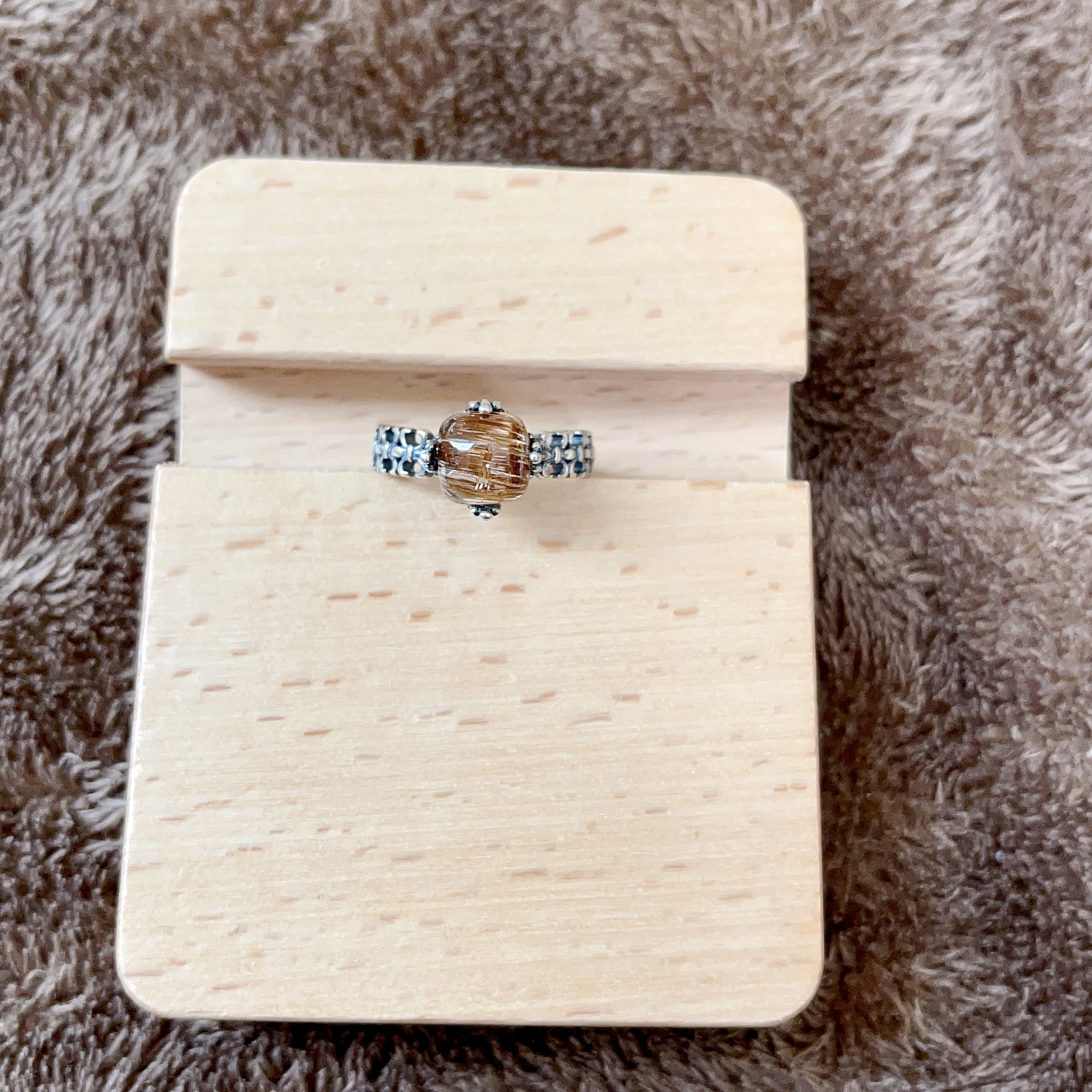 天然無処理　コッパルチルクオーツ デザインリング シルバーs925 ③