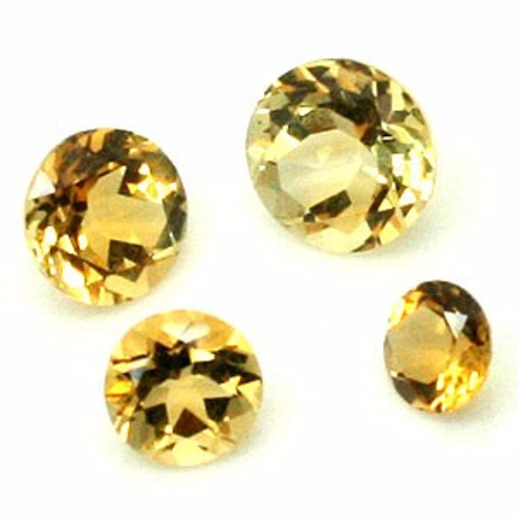 天然石 ルース 卸売　シトリン（citrine）　ラウンドカット　cit-r　2mm10点セット 2枚目の画像