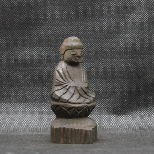 受注製作：阿弥陀如来坐像(15cm)仏像 円空仏 摸刻 木彫（納期14