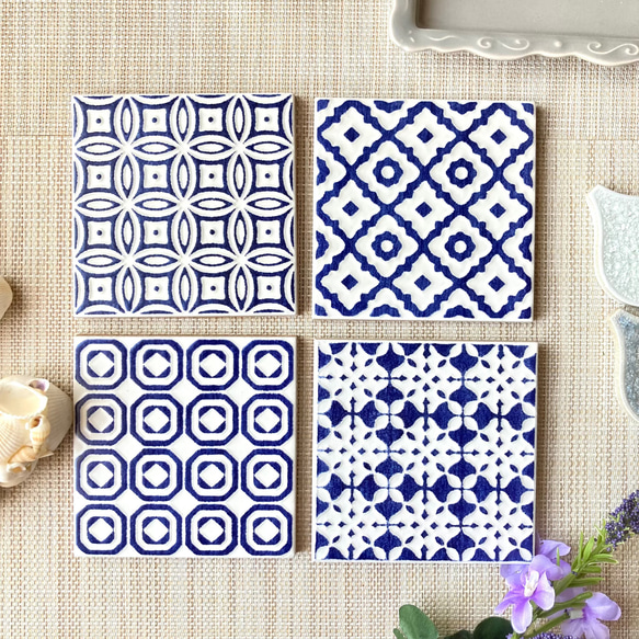 creema限定】7/31で販売終了！北欧風バティック柄 おしゃれタイルの  