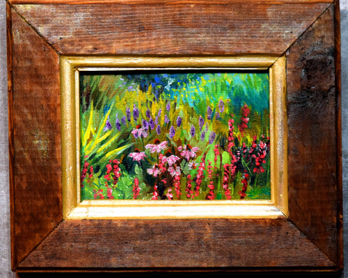 ミニ絵画 インテリア 絵 ガーデン 絵画 Sally art painting 通販