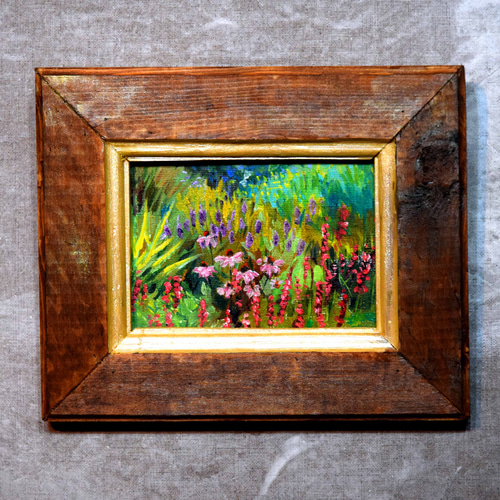 ミニ絵画 インテリア 絵 ガーデン 絵画 Sally art painting 通販