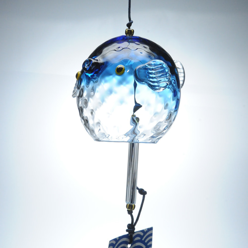 創作ガラス風鈴「ふぐ風鈴」8 風鈴 マキノグラススタジオonline