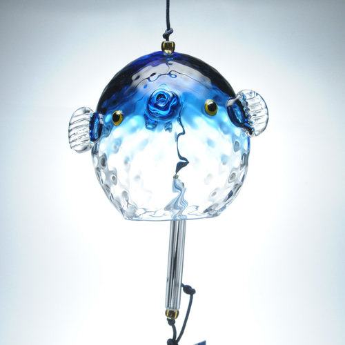 創作ガラス風鈴「ふぐ風鈴」8 風鈴 マキノグラススタジオonline