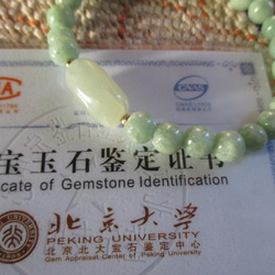 和田玉とミャンマー翡翠のブレスレット ブレスレット 願い石結 乃の香