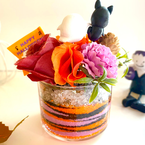 ハロウィンカラーサンドアートキット　3セット 0892d5206ef14290de7ff6f2fdada6