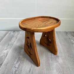 ミニテーブル No.9 | インテリア小物 手作り 木製 本置き 茶色 7枚目の画像