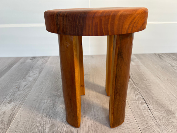 ミニテーブル No.7 | 2個セット インテリア小物 手作り 木製 本置き 茶色 5枚目の画像
