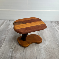 ミニテーブル No.6 | インテリア小物 手作り 木製 本置き 茶色 4枚目の画像